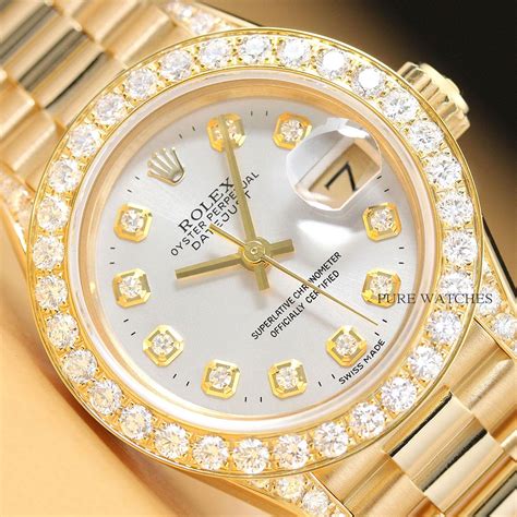 ladies rolex president with diamonds|ladies diamond rolex watch price.